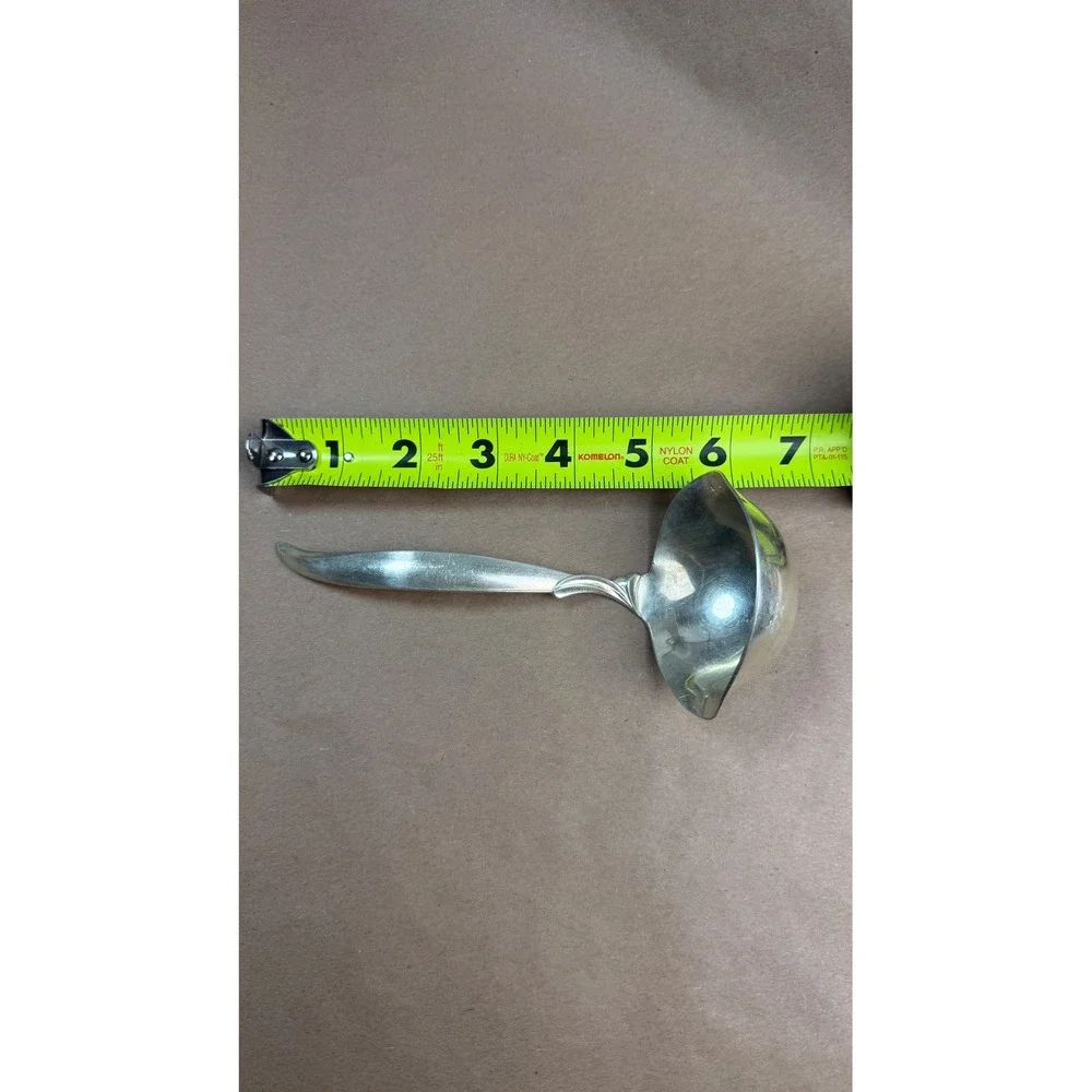 1847 Rogers Bros Flair Silverplate Gravy Ladle 7in Vintage MCM Serving Spoon